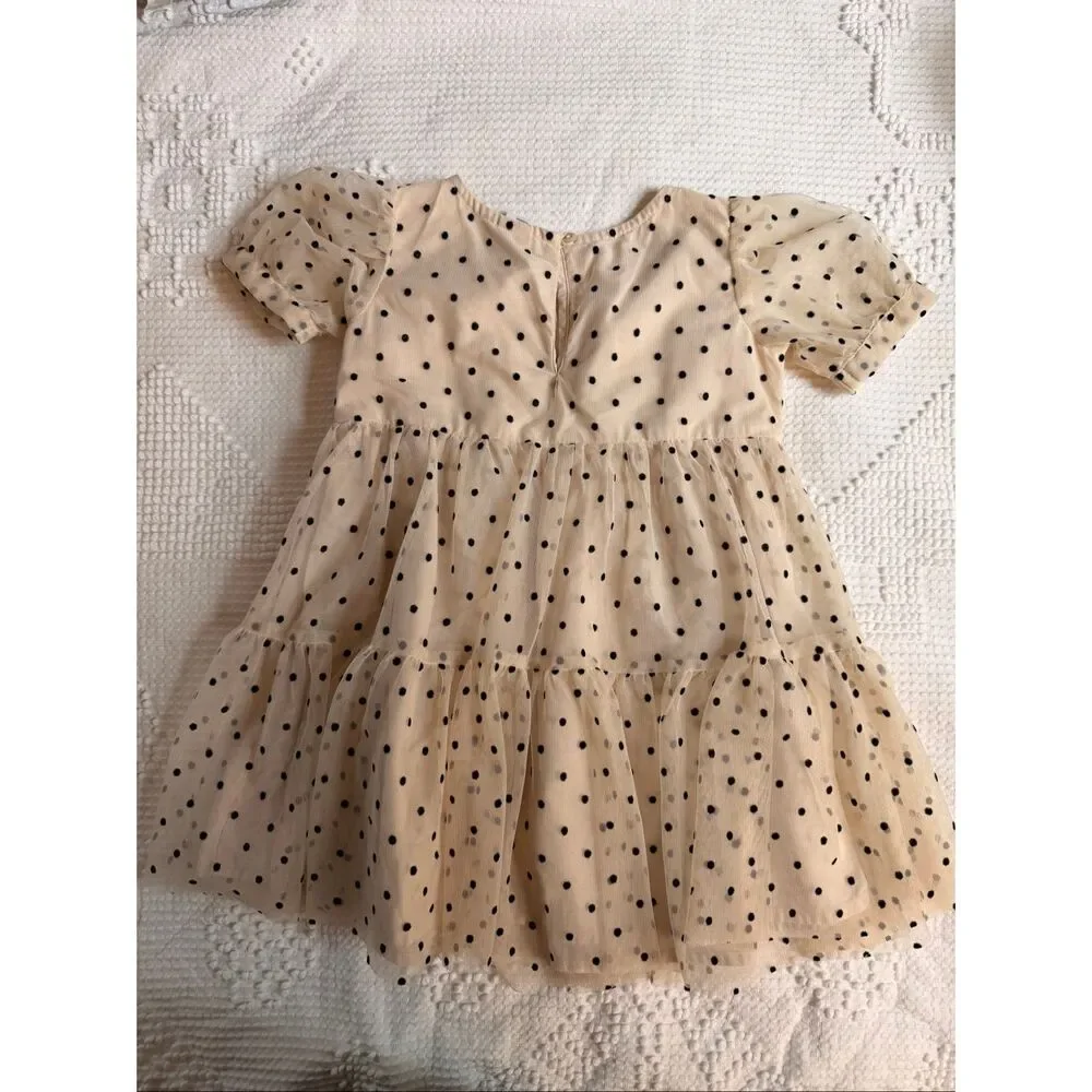 Baby Gap PolkaDot Tulle Tiered Puff Sleeve Dress 2